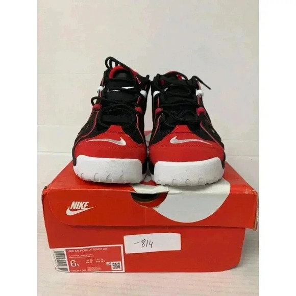 -814 Nike Youths Air More Uptempo, Black/White-US 6 YOUTHS - Picture 2 of 5